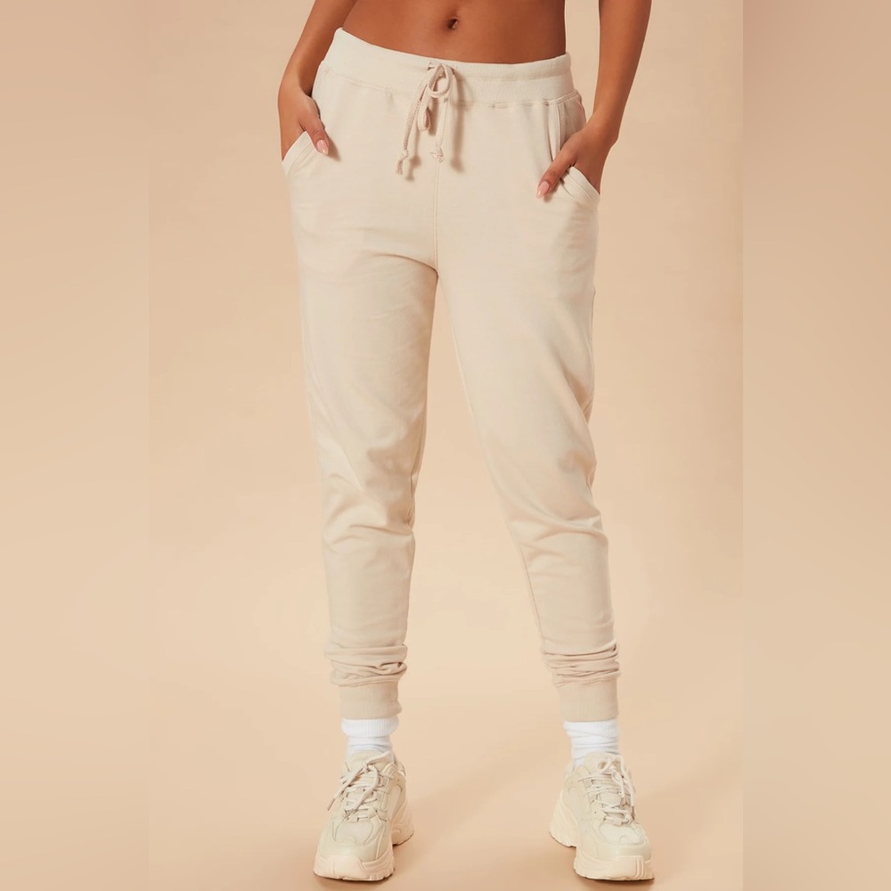 Fashion Nova Latest and Greatest French Terry Jogger – Taupe, Size M